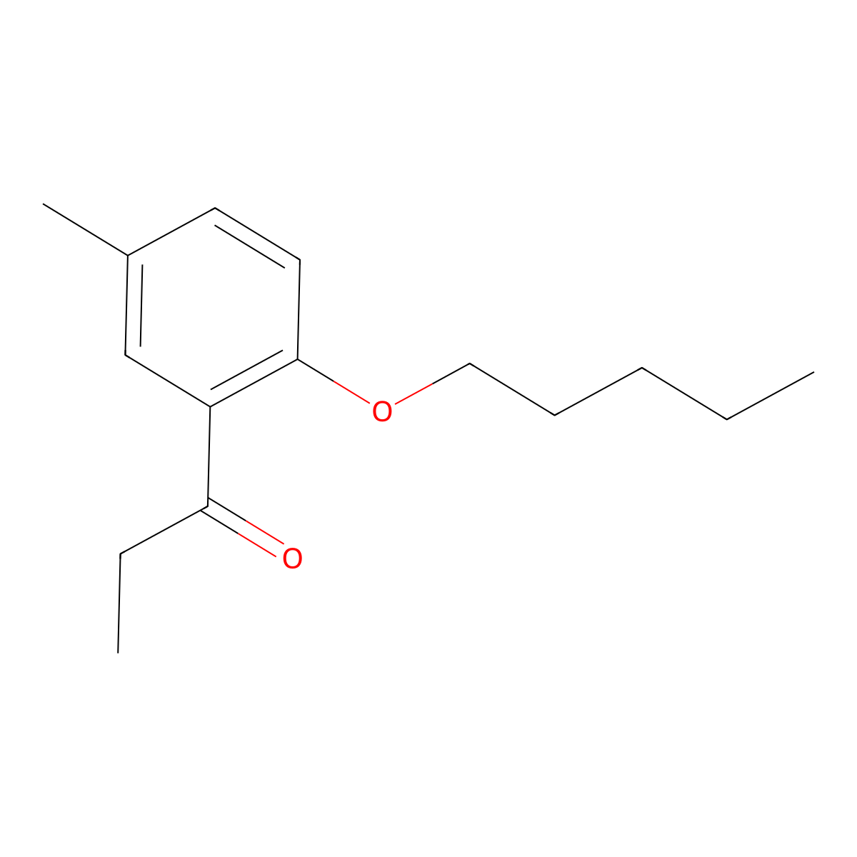 1-(5-Methyl-2-(pentyloxy)phenyl)propan-1-one molecular structure, CAS 1443346-21-1