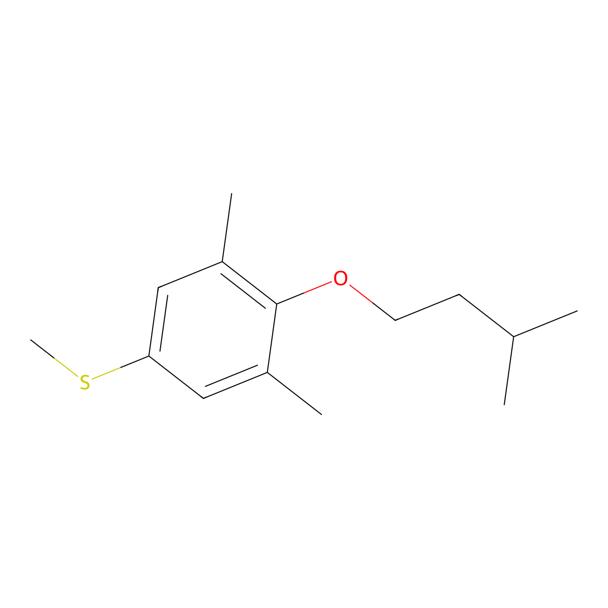 (4-(Isopentyloxy)-3,5-dimethylphenyl)(methyl)sulfane molecular structure, CAS 1443346-25-5