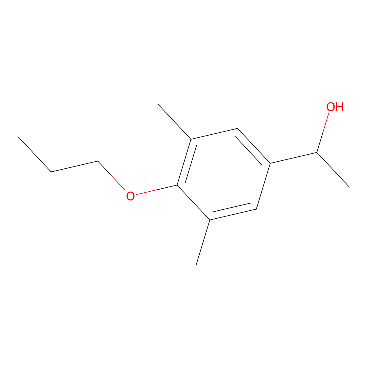 1-(3,5-Dimethyl-4-propoxyphenyl)ethanol molecular structure, CAS 1443346-29-9