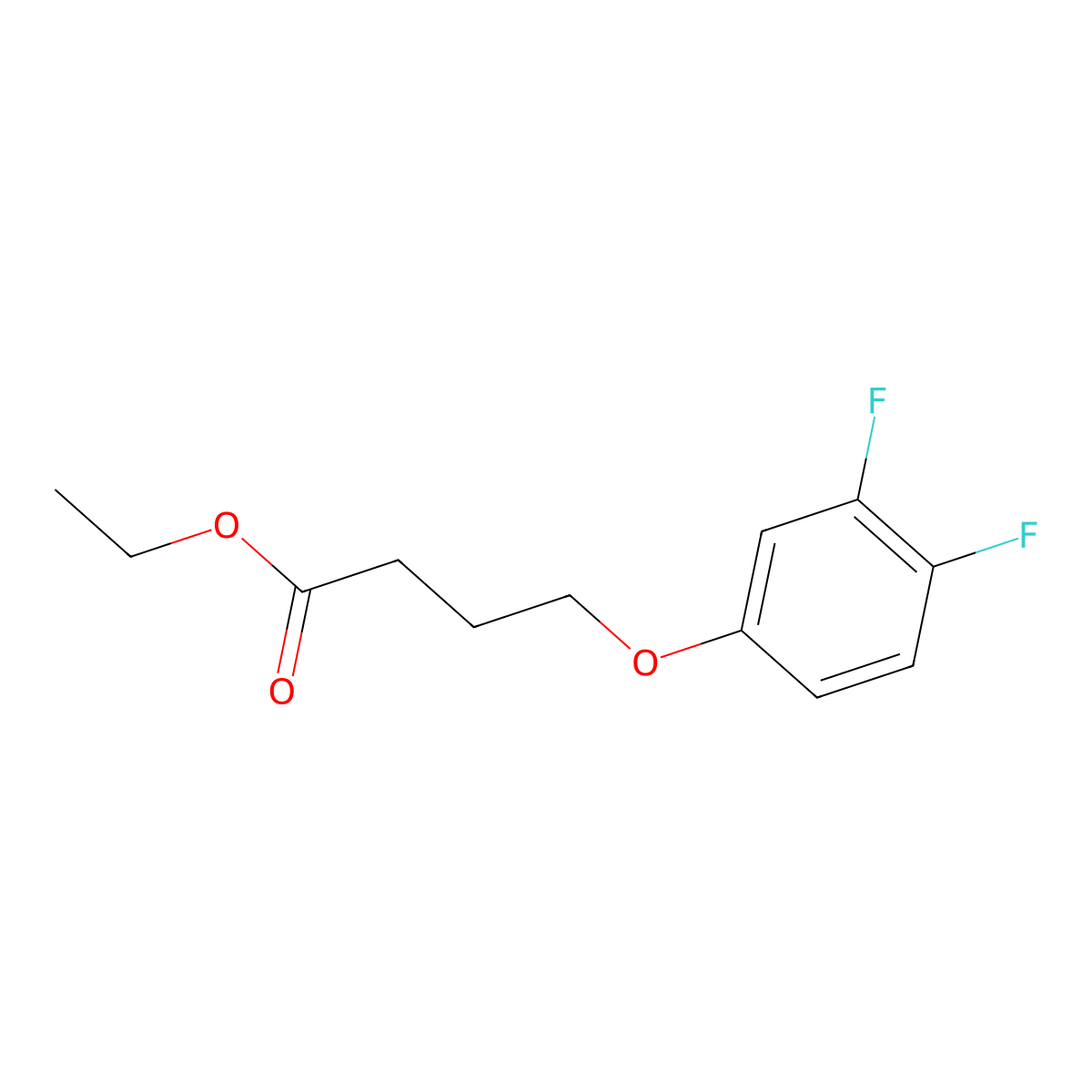 Ethyl 4-(3,4-difluoro-phenoxy)butanoate molecular structure, CAS 1443346-31-3