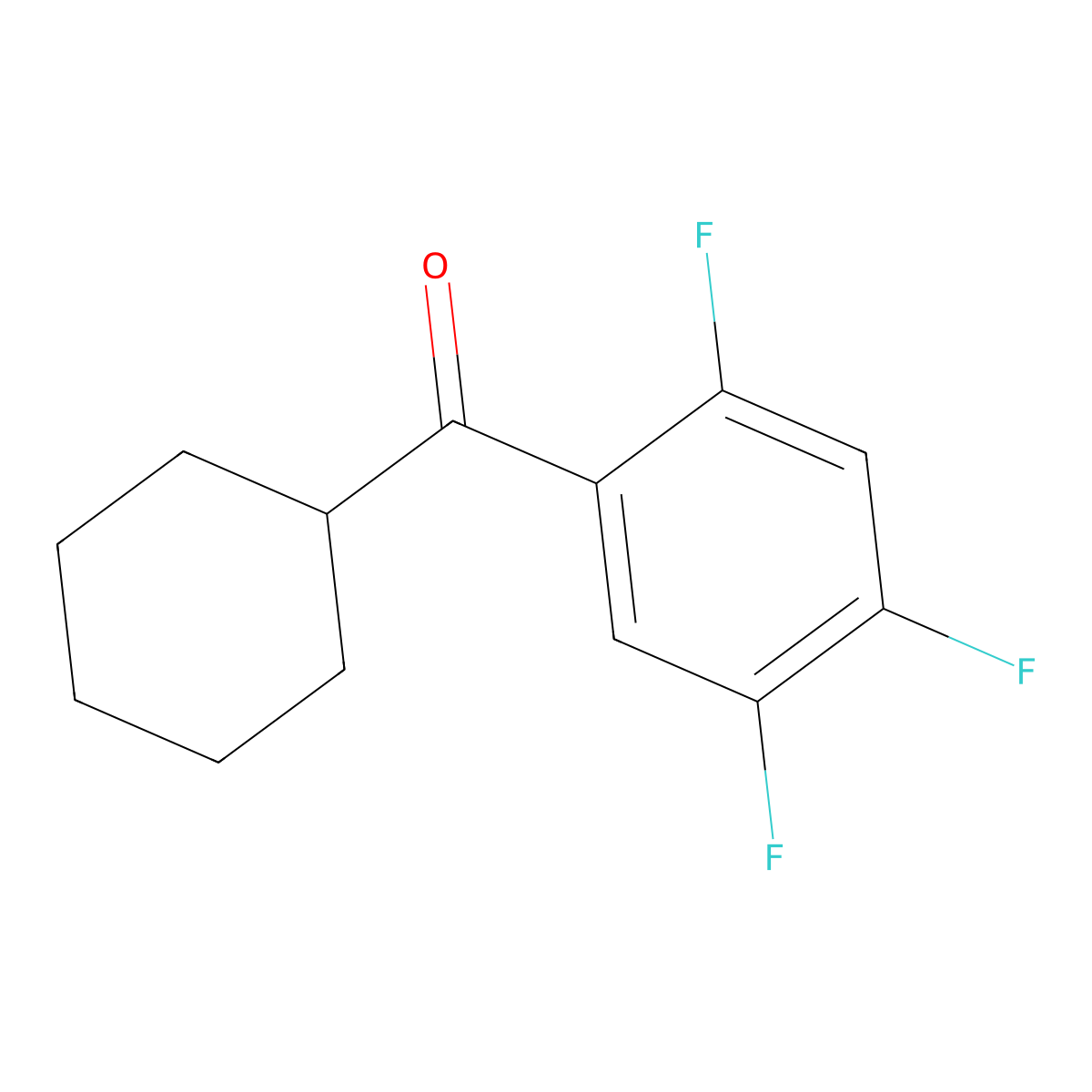 2,4,5-Trifluorophenyl cyclohexyl ketone molecular structure, CAS 1443346-34-6