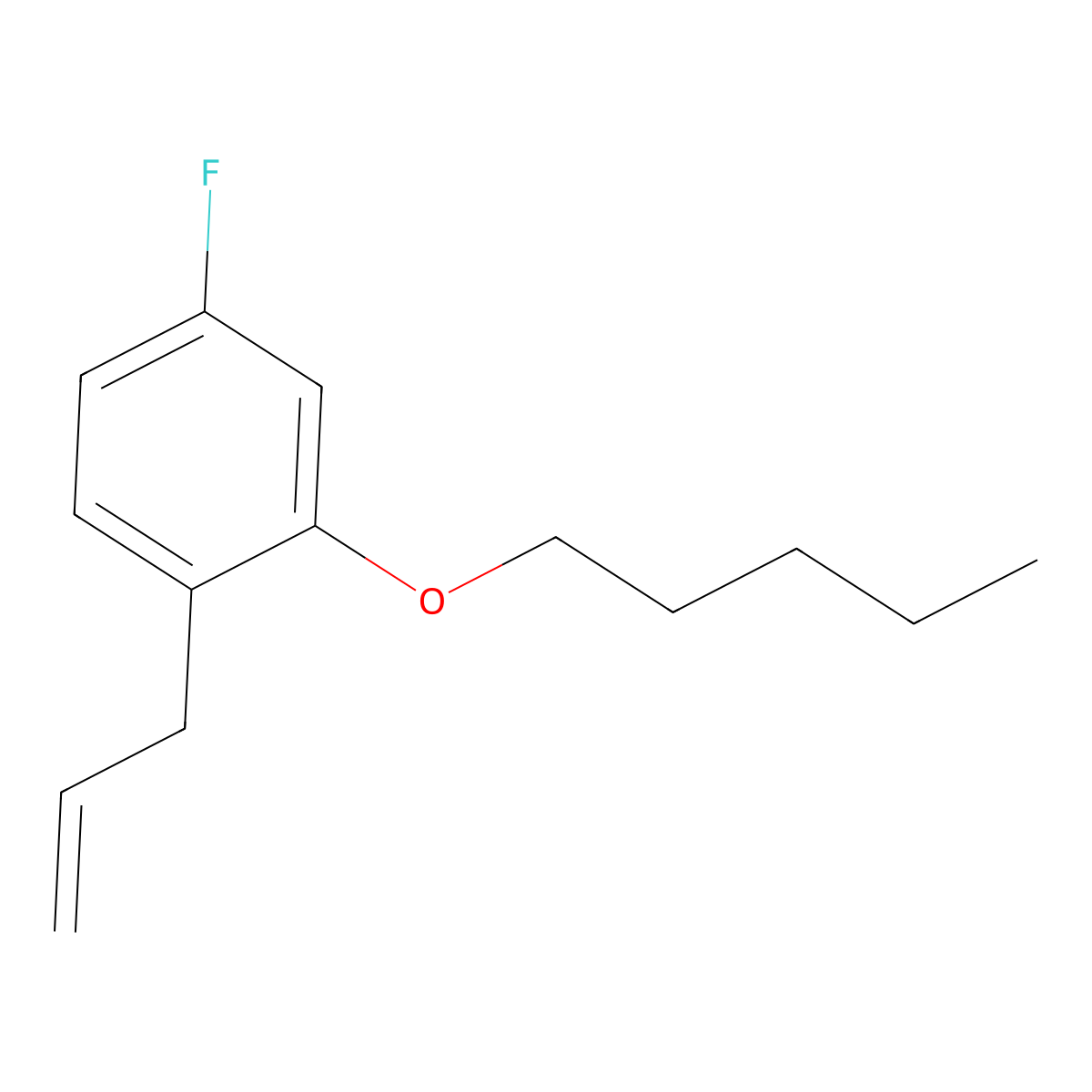 1-Allyl-4-fluoro-2-(pentyloxy)benzene molecular structure, CAS 1443346-36-8