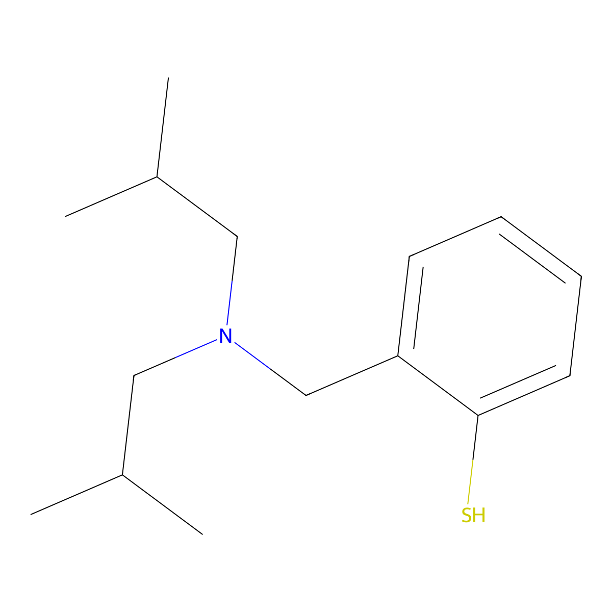 2-[(Di-iso-butylamino)methyl]thiophenol molecular structure, CAS 1443346-40-4