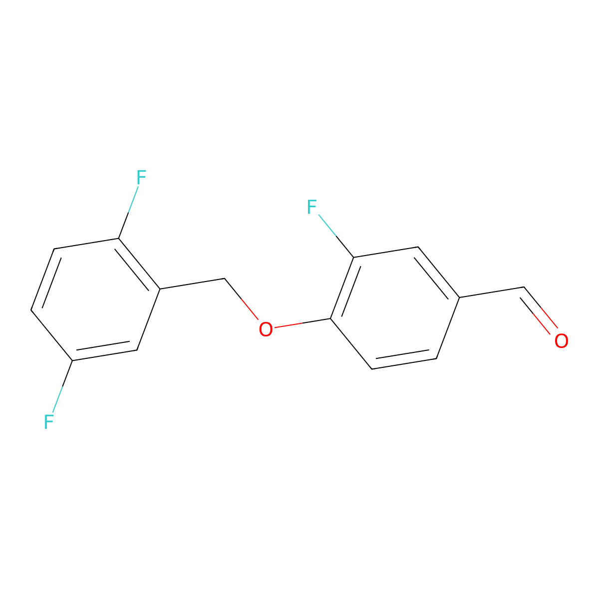 4-((2,5-Difluorobenzyl)oxy)-3-fluorobenzaldehyde molecular structure, CAS 1443346-43-7