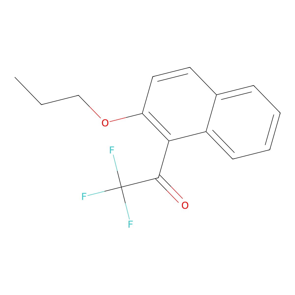 1-(2-n-Propoxynaphthyl) trifluoromethyl ketone molecular structure, CAS 1443346-45-9