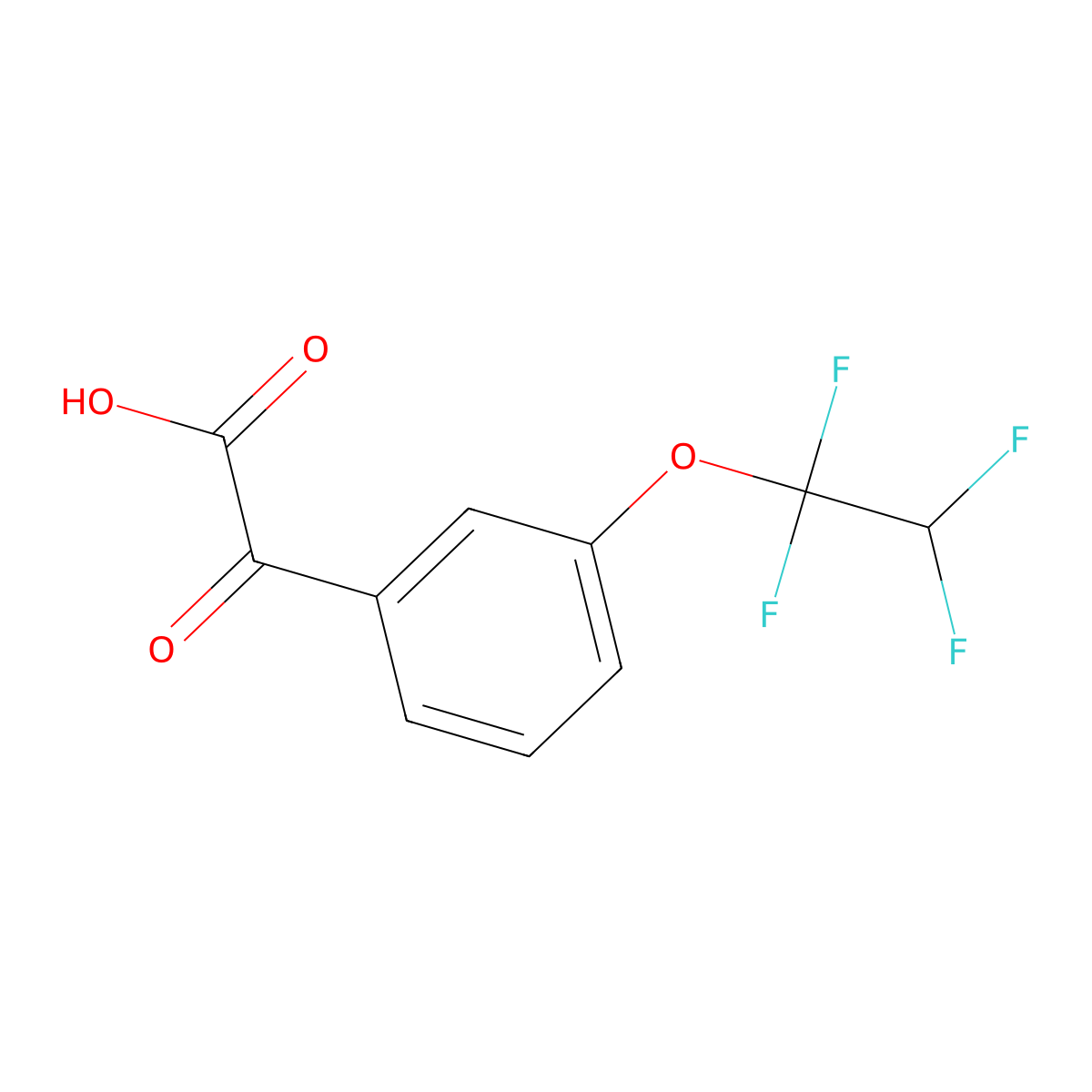 Oxo-[3-(1,1,2,2-tetrafluoro-ethoxy)-phenyl]-acetic acid molecular structure, CAS 1443346-50-6