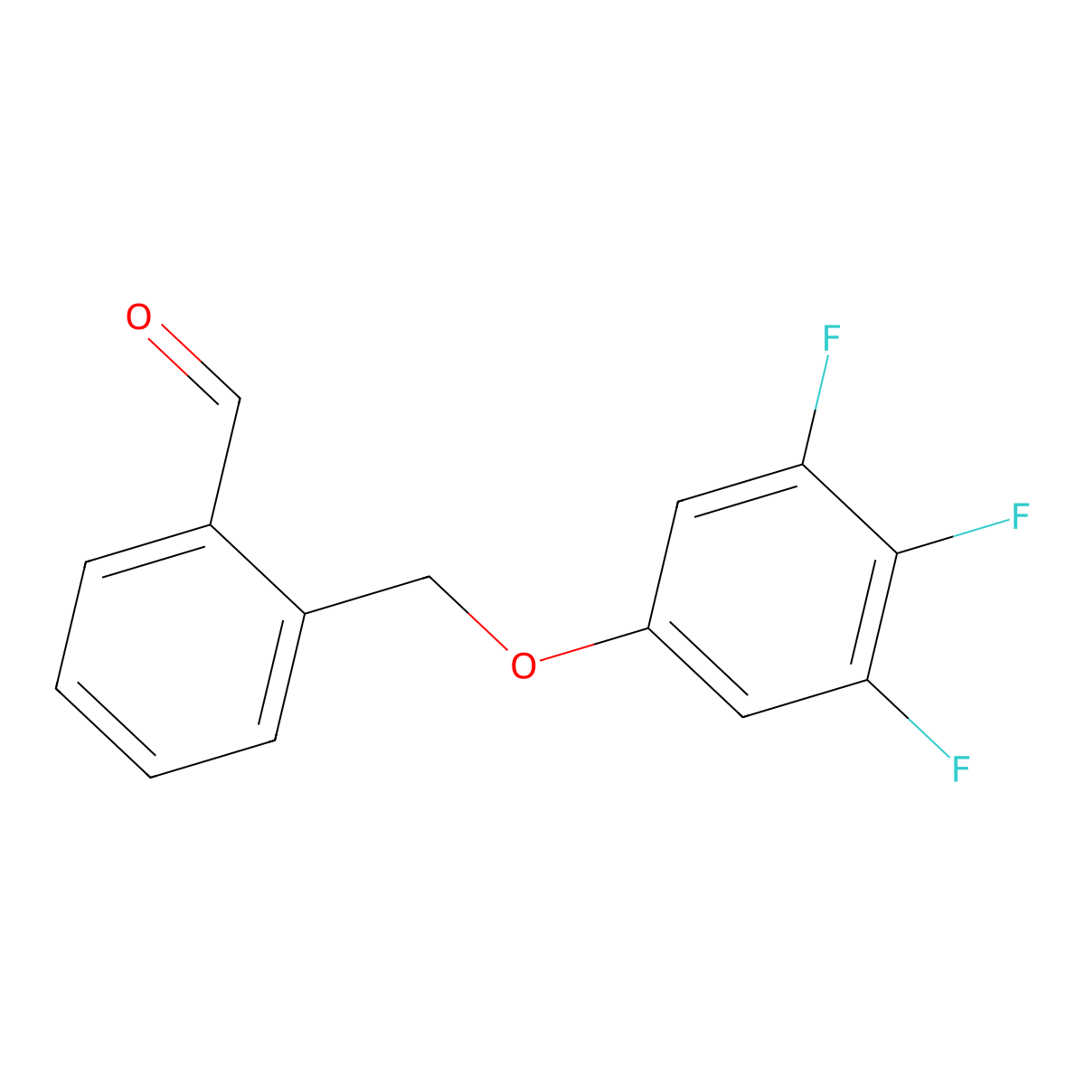 2-((3,4,5-Trifluorophenoxy)methyl)benzaldehyde molecular structure, CAS 1443346-56-2