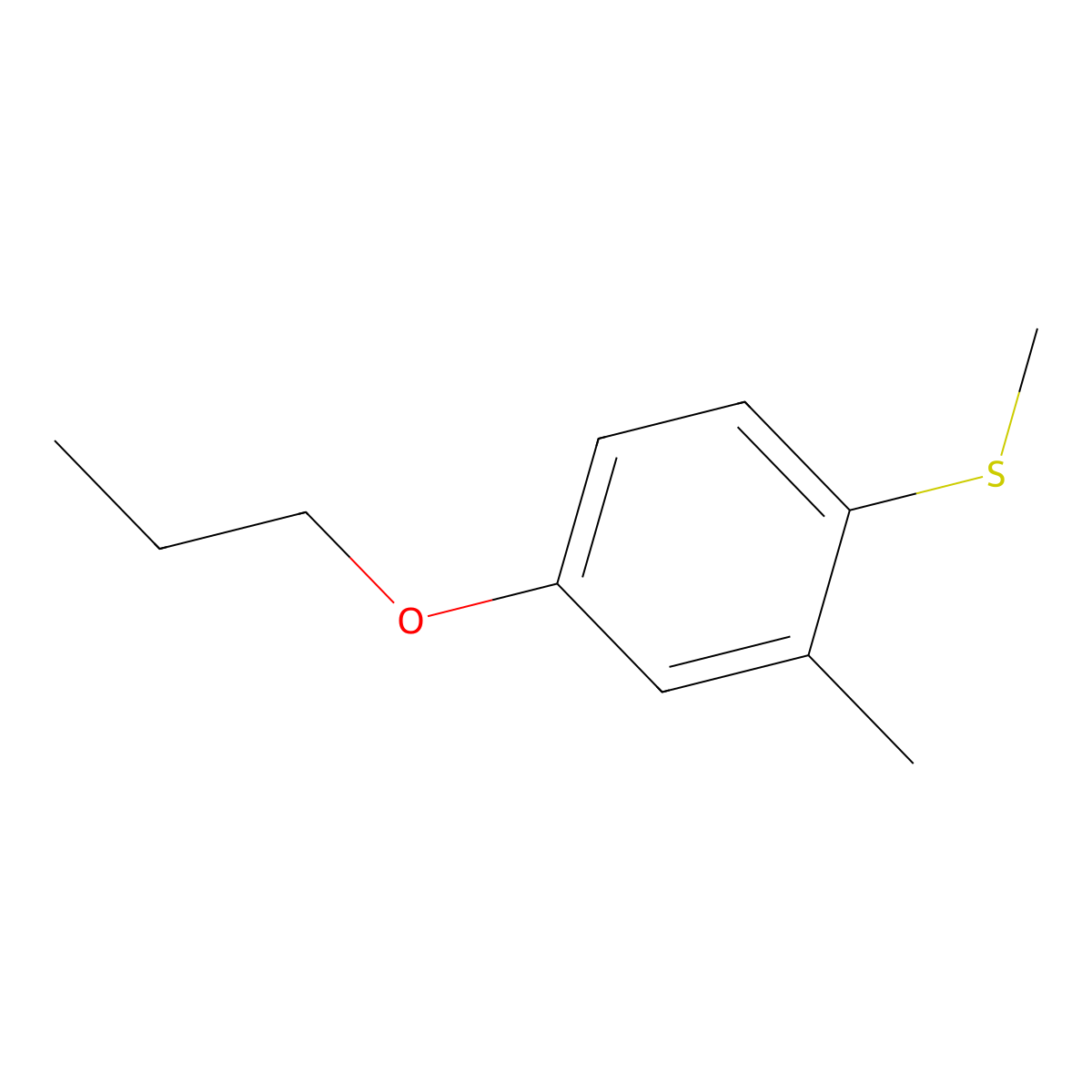2-Methyl-4-n-propoxyphenyl methyl sulfide molecular structure, CAS 1443346-57-3