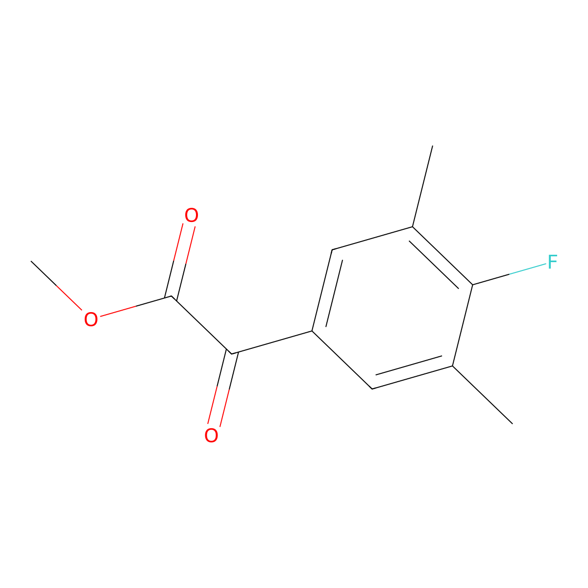 (4-Fluoro-3,5-dimethylphenyl)oxoacetic acid methyl ester molecular structure, CAS 1443346-58-4