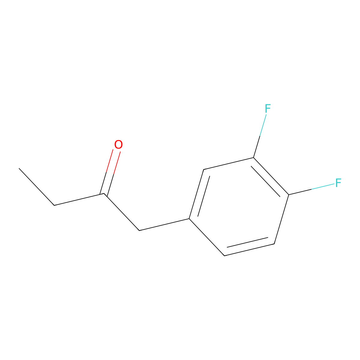 1-(3,4-Difluorophenyl)butan-2-one molecular structure, CAS 1443346-59-5