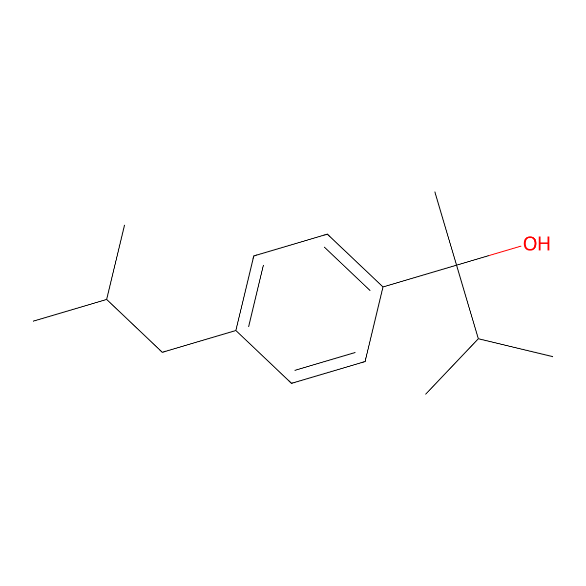 2-(4-iso-Butylphenyl)-3-methyl-butan-2-ol molecular structure, CAS 1443346-65-3