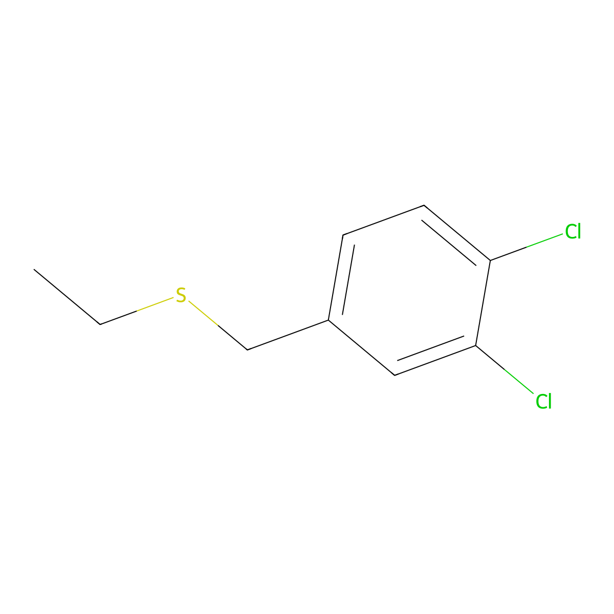 3,4-Dichlorobenzyl ethyl sulfide molecular structure, CAS 1443346-68-6