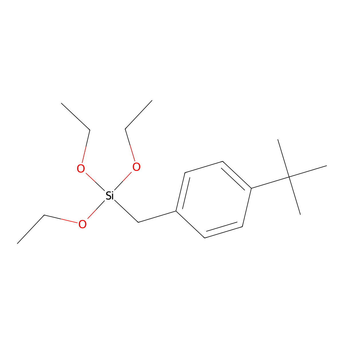 [(4-tert-Butylphenyl)methyl](triethoxy)silane molecular structure, CAS 1443346-69-7