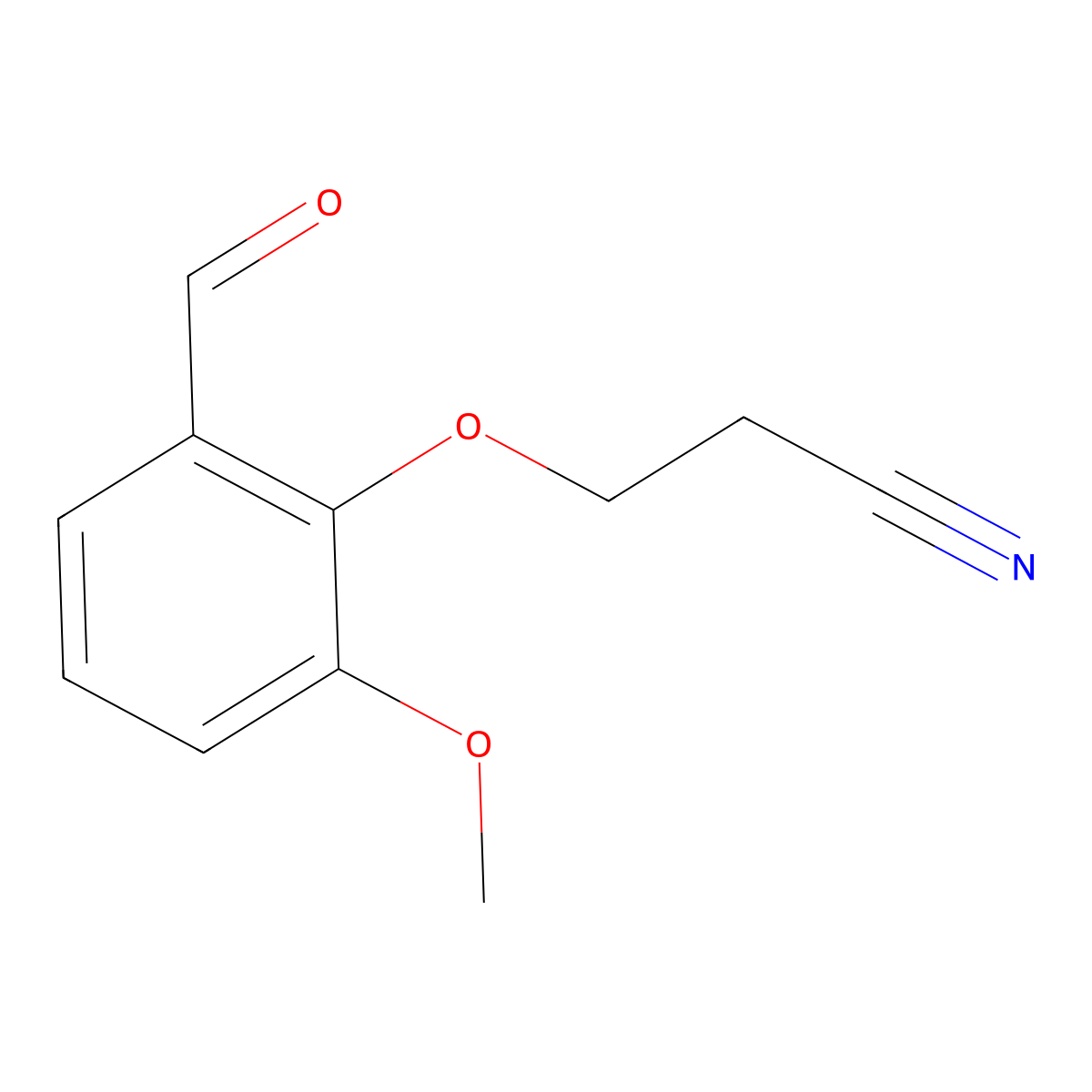 3-(2-Formyl-6-methoxyphenoxy)propanenitrile molecular structure, CAS 1443346-71-1