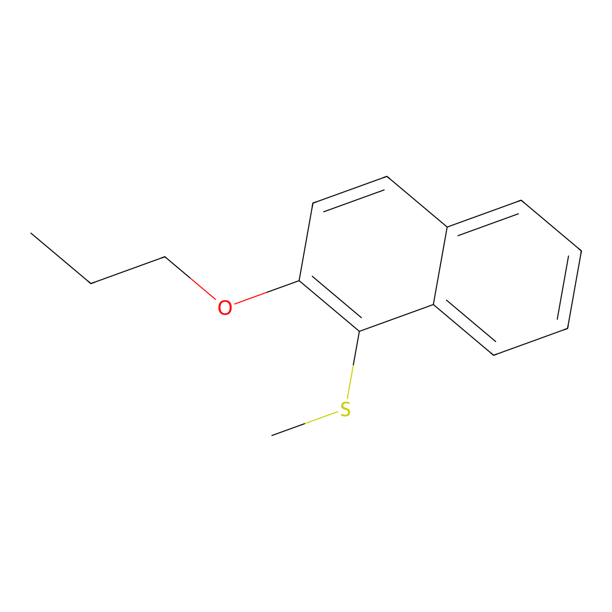 Methyl(2-propoxynaphthalen-1-yl)sulfane molecular structure, CAS 1443346-72-2