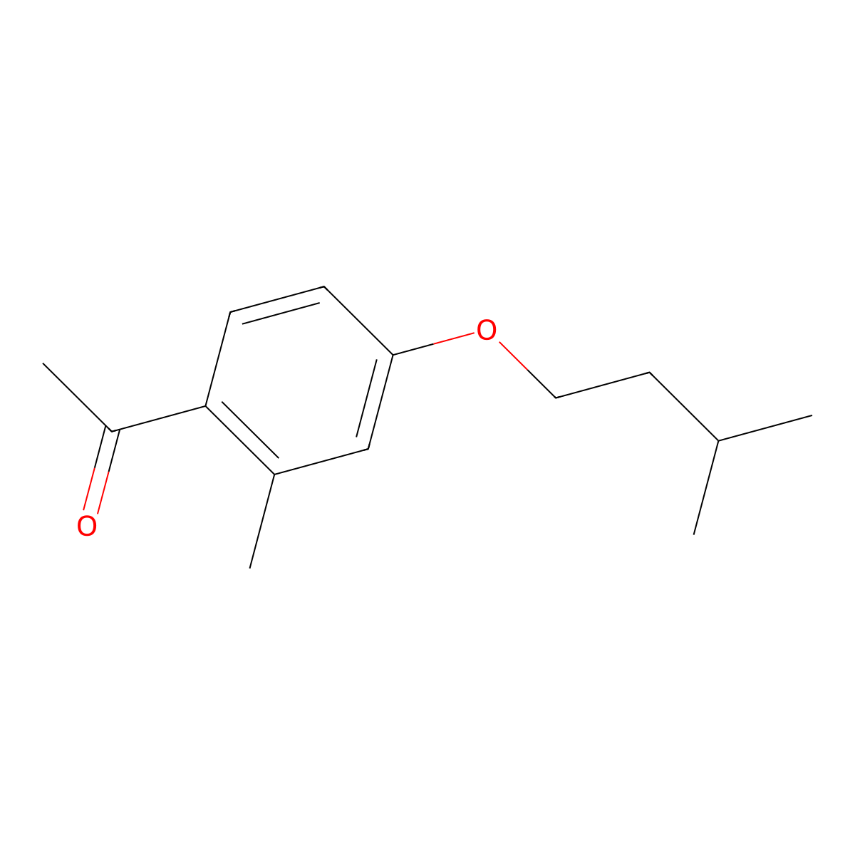 2'-Methyl-4'-iso-pentoxyacetophenone molecular structure, CAS 1443346-73-3