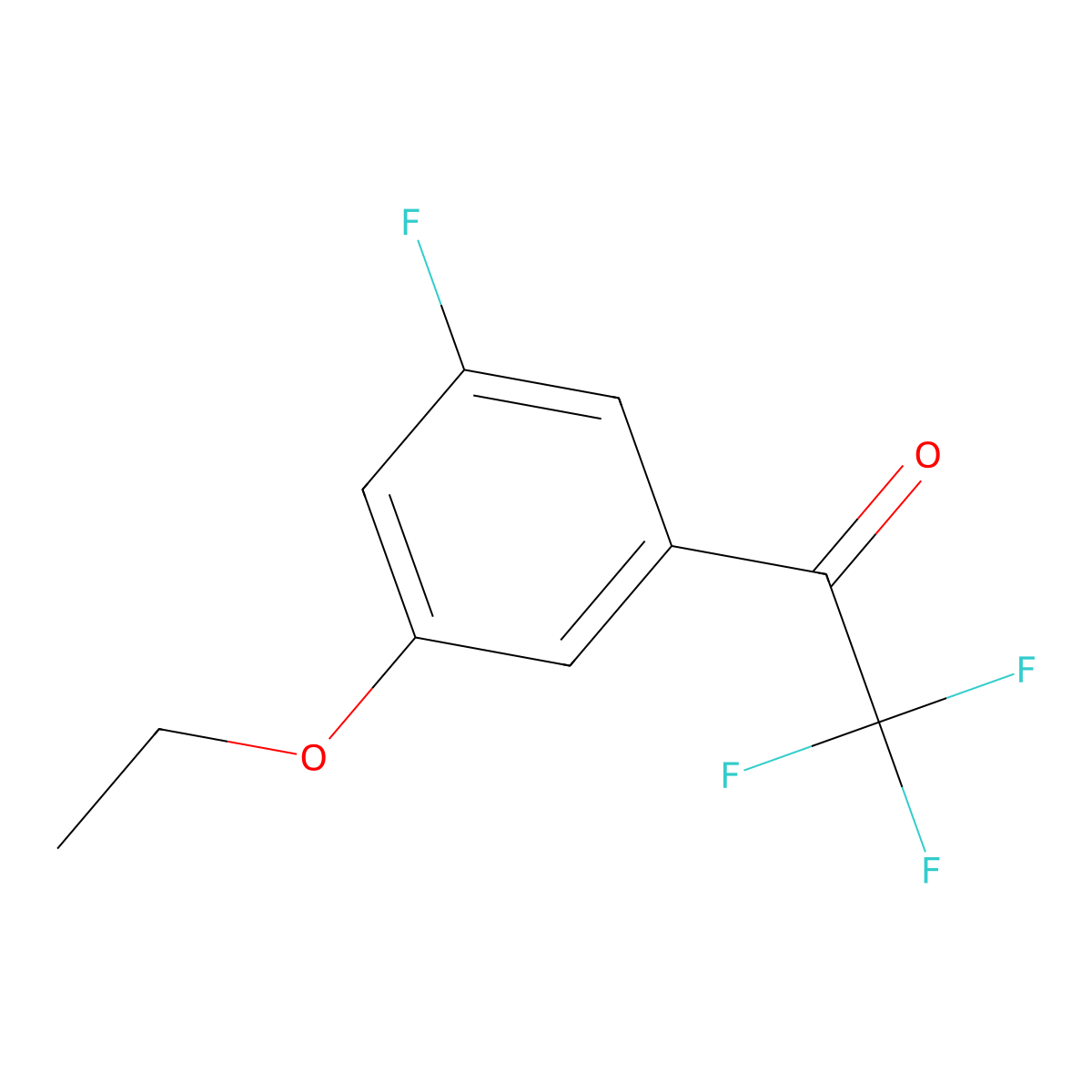 3'-Ethoxy-2,2,2,5'-tetrafluoroacetophenone molecular structure, CAS 1443346-78-8
