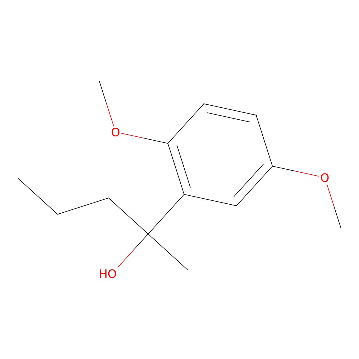 2-(2,5-Dimethoxyphenyl)-2-pentanol molecular structure, CAS 1443346-79-9