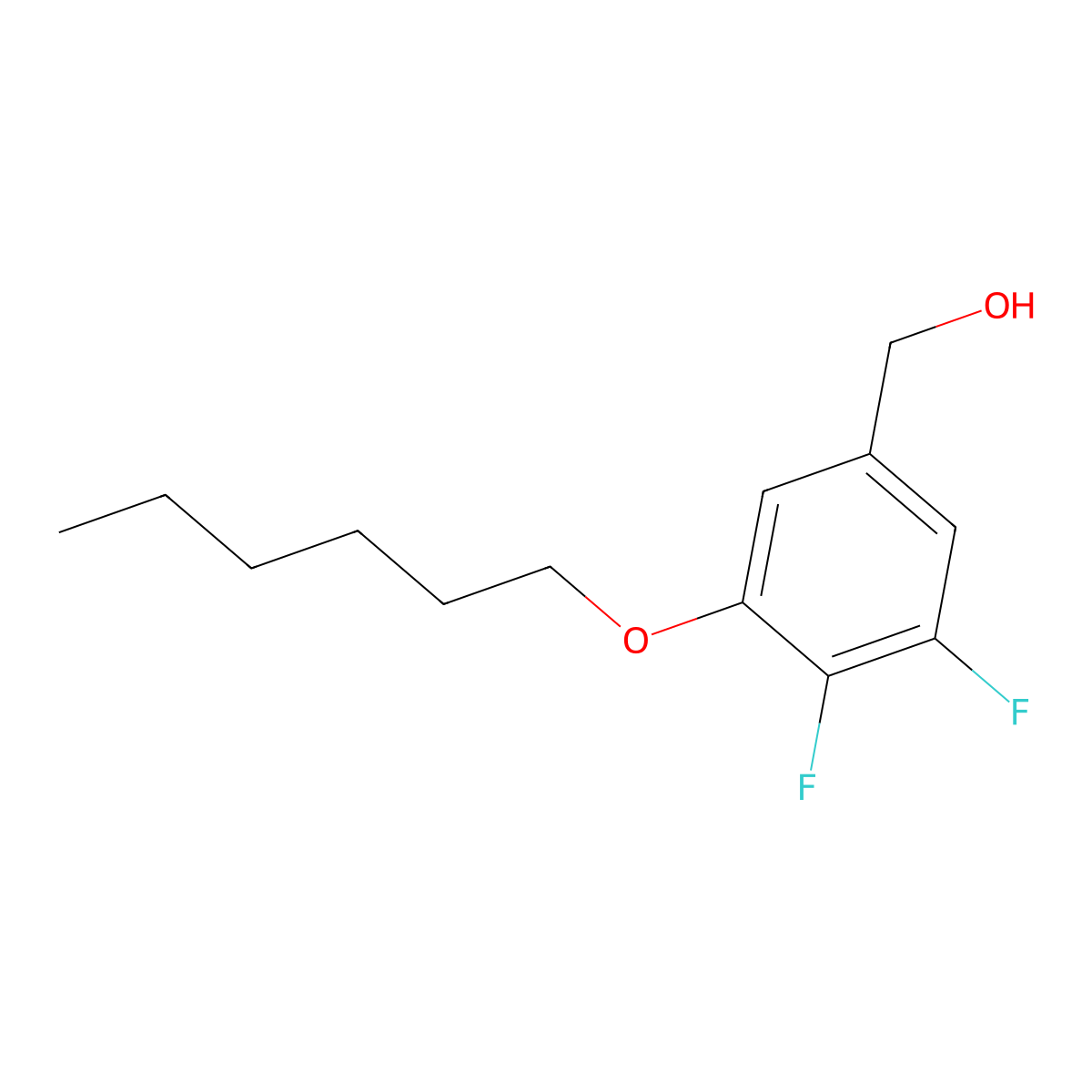 (3,4-Difluoro-5-(hexyloxy)phenyl)methanol molecular structure, CAS 1443346-80-2