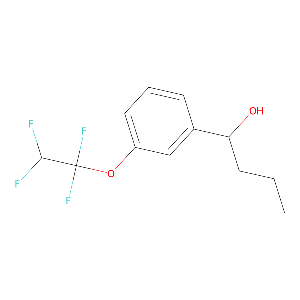 1-[3-(1,1,2,2-Tetrafluoroethoxy)phenyl]-1-butanol molecular structure, CAS 1443346-82-4