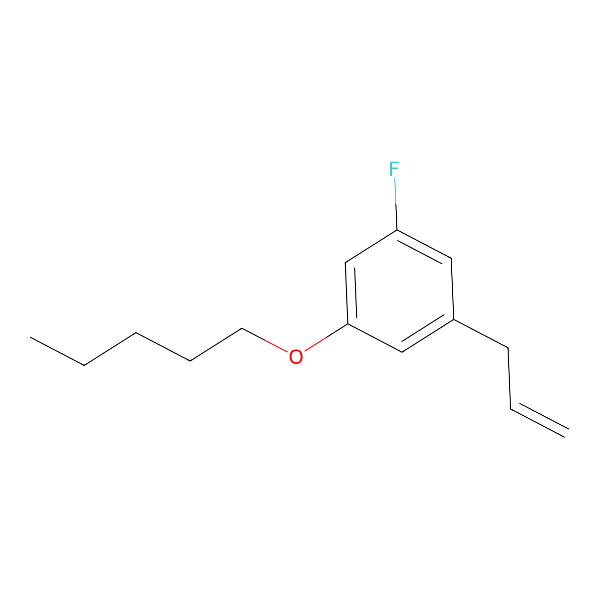 3-(5-Fluoro-3-n-pentoxyphenyl)-1-propene molecular structure, CAS 1443346-83-5