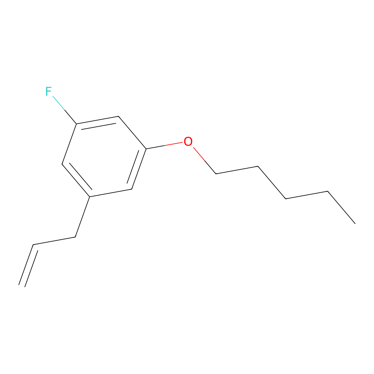 3-(5-Fluoro-3-n-pentoxyphenyl)-1-propene molecular structure, CAS 1443346-83-5