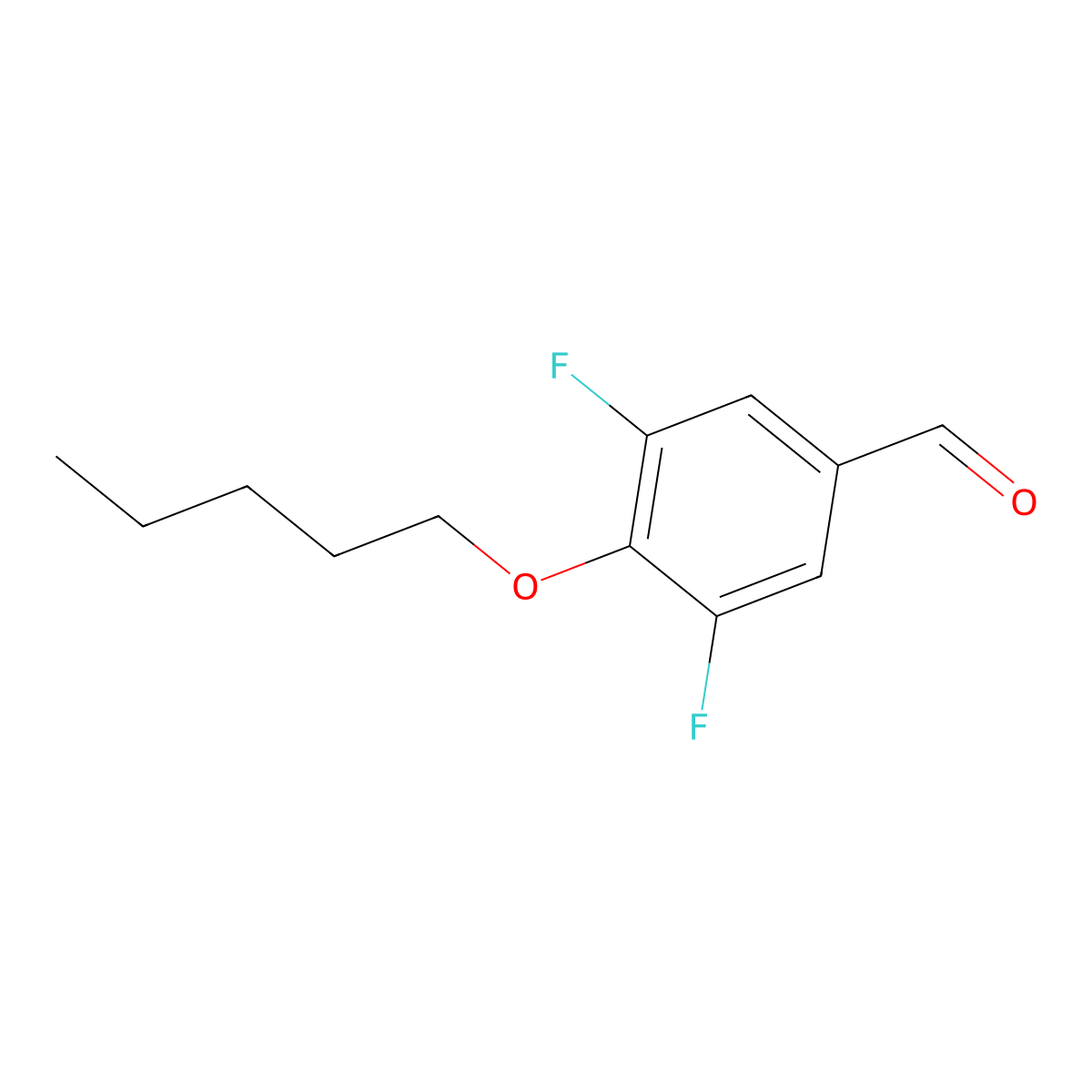 3,5-Difluoro-4-(pentyloxy)benzaldehyde molecular structure, CAS 1443346-91-5