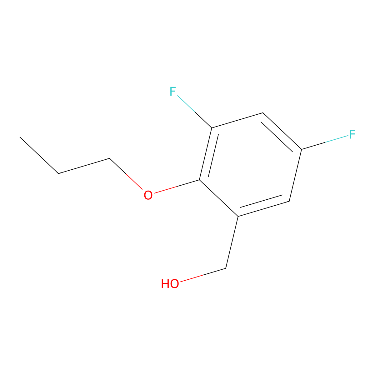 (3,5-Difluoro-2-propoxyphenyl)methanol molecular structure, CAS 1443346-98-2