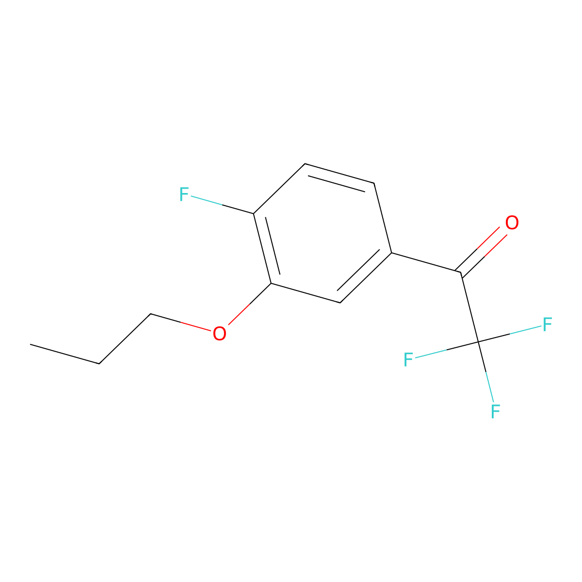 3'-n-Propoxy-2,2,2,4'-tetrafluoroacetophenone molecular structure, CAS 1443347-02-1