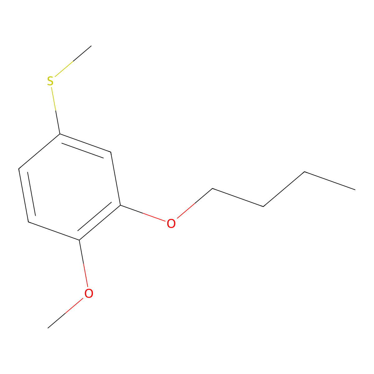 (3-Butoxy-4-methoxyphenyl)(methyl)sulfane molecular structure, CAS 1443347-09-8