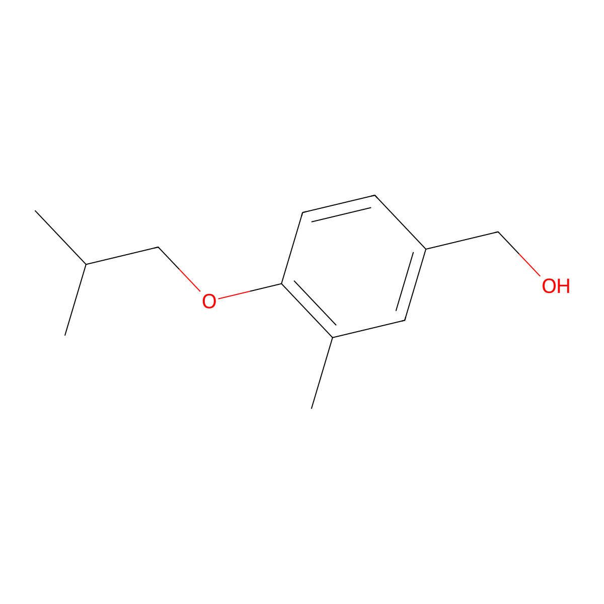 (4-Isobutoxy-3-methylphenyl)methanol molecular structure, CAS 1443347-10-1