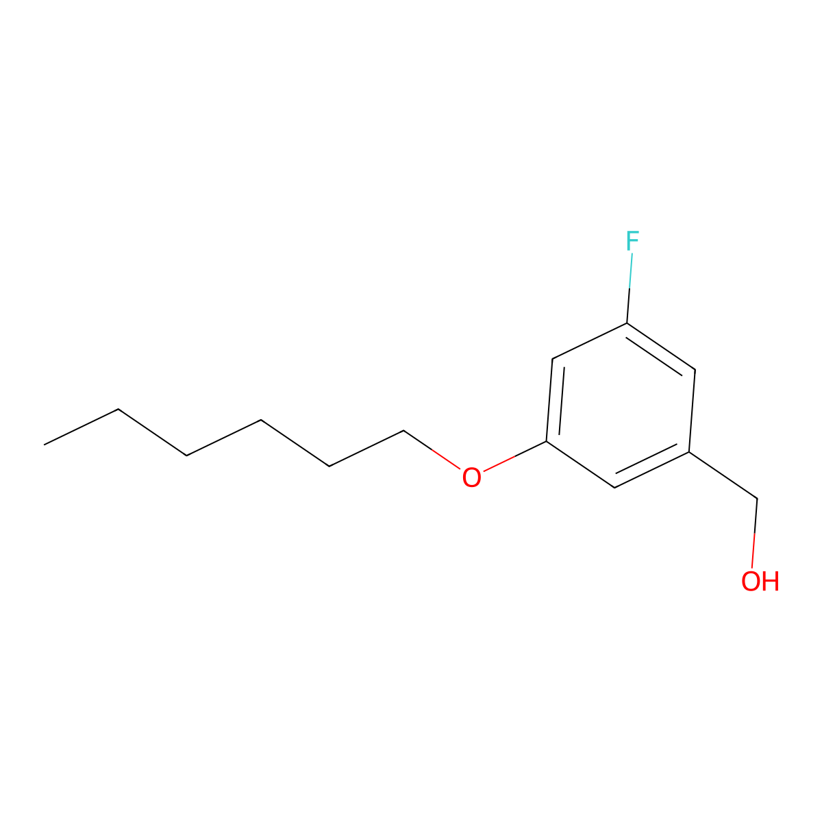 (3-Fluoro-5-(hexyloxy)phenyl)methanol molecular structure, CAS 1443347-20-3