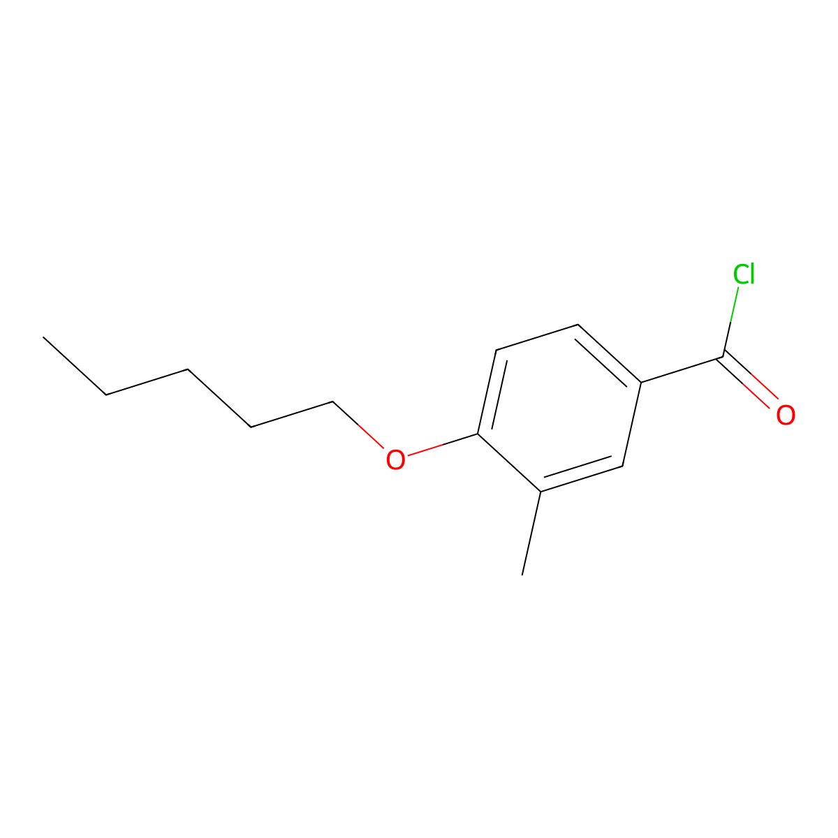 3-Methyl-4-n-pentoxybenzoyl chloride molecular structure, CAS 1443347-57-6