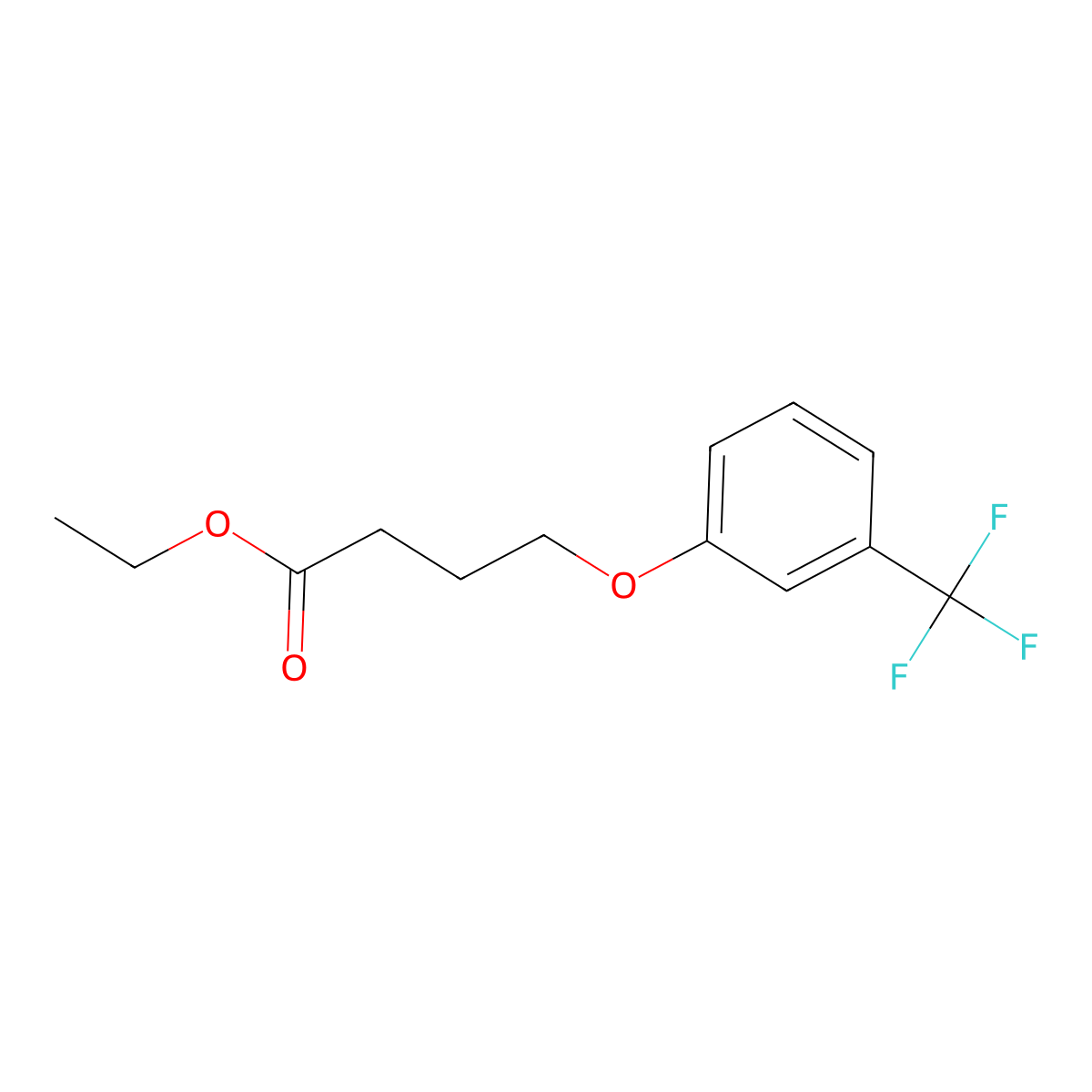 Ethyl 4-[3-(trifluoromethyl)-phenoxy]butanoate molecular structure, CAS 1443347-58-7