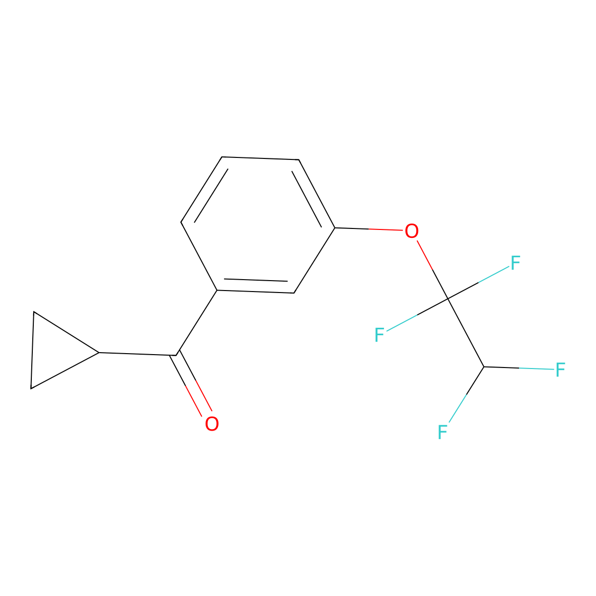 3-(1,1,2,2-Tetrafluoroethoxy)phenyl cyclopropyl ketone molecular structure, CAS 1443347-60-1