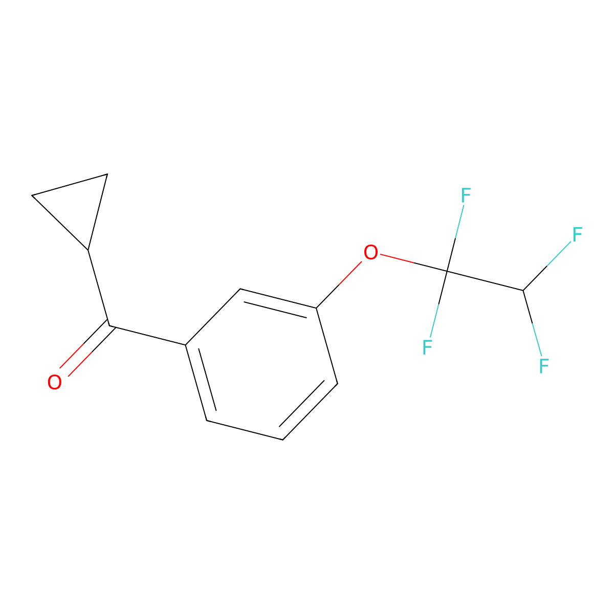 3-(1,1,2,2-Tetrafluoroethoxy)phenyl cyclopropyl ketone molecular structure, CAS 1443347-60-1