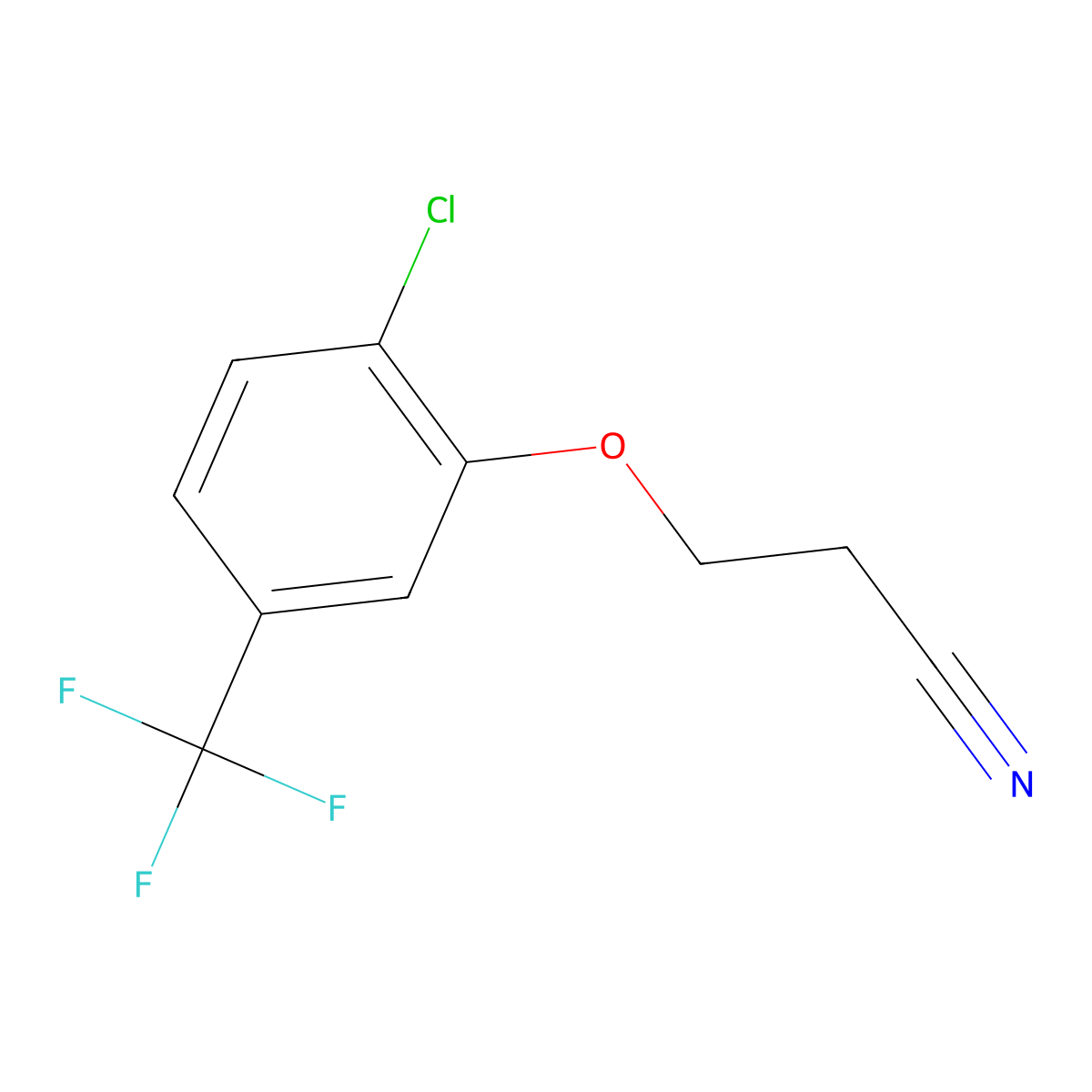 3-[2-Chloro-5-(trifluoromethyl)-phenoxy]propanenitrile molecular structure, CAS 1443347-63-4