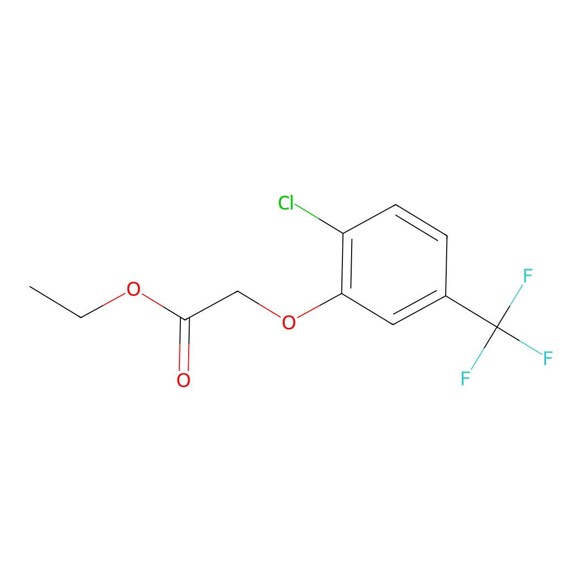 Ethyl 2-[2-chloro-5-(trifluoromethyl)-phenoxy]acetate molecular structure, CAS 1443347-69-0