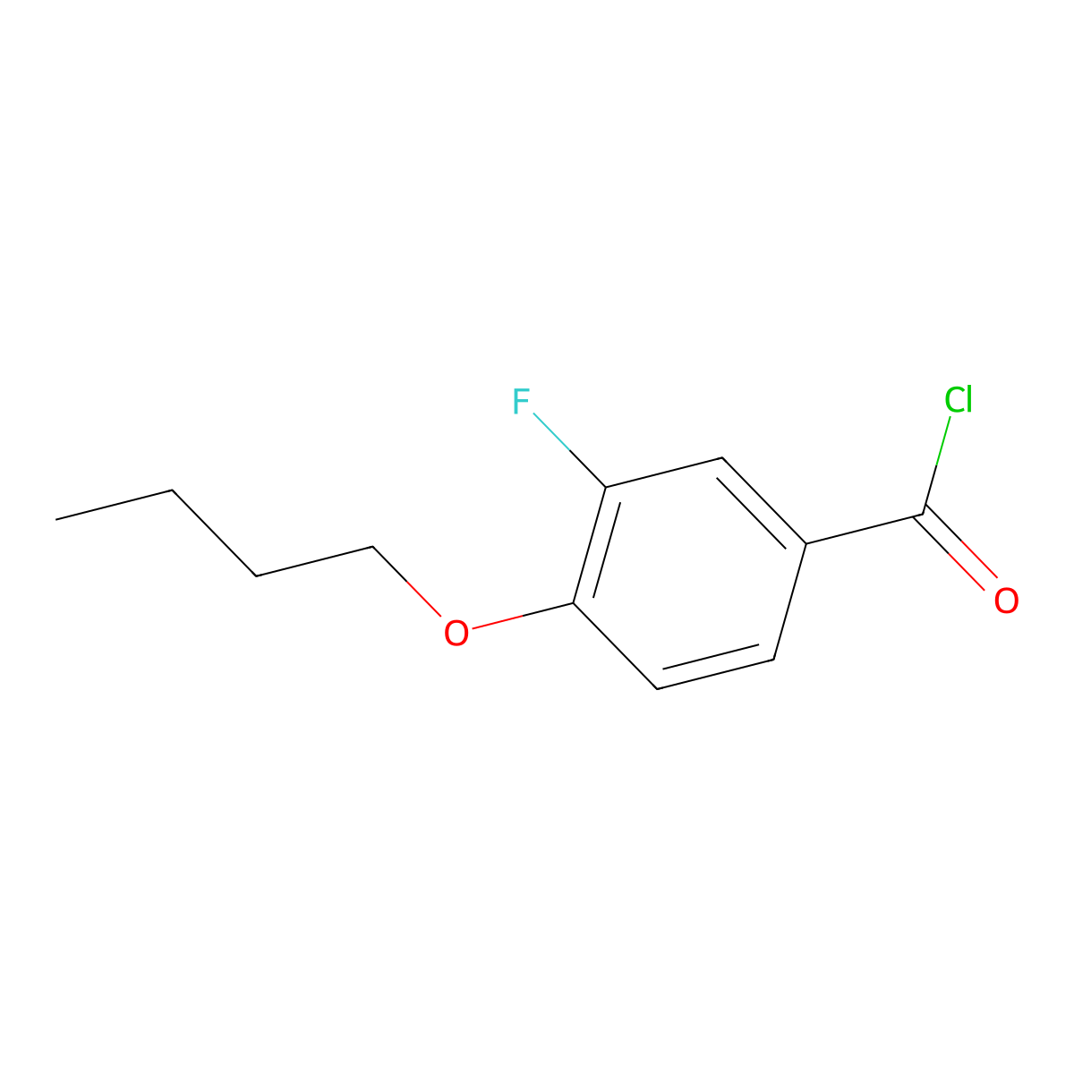 4-n-Butoxy-3-fluorobenzoyl chloride molecular structure, CAS 1443347-74-7