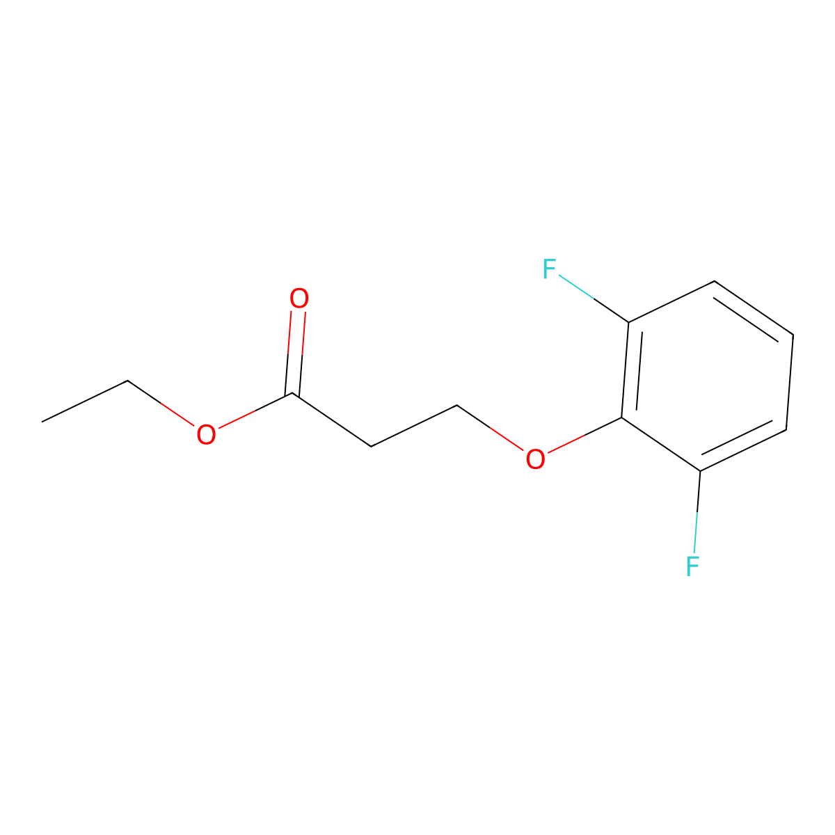 Ethyl 3-(2,6-difluoro-phenoxy)propanoate molecular structure, CAS 1443347-75-8