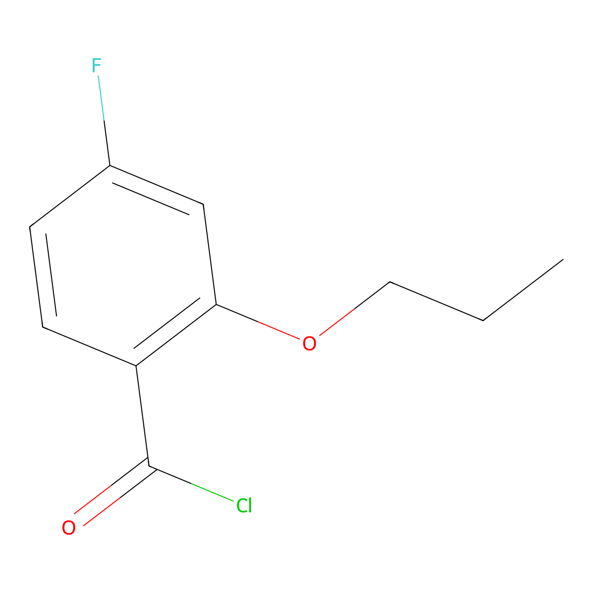 4-Fluoro-2-n-propoxybenzoyl chloride molecular structure, CAS 1443347-78-1
