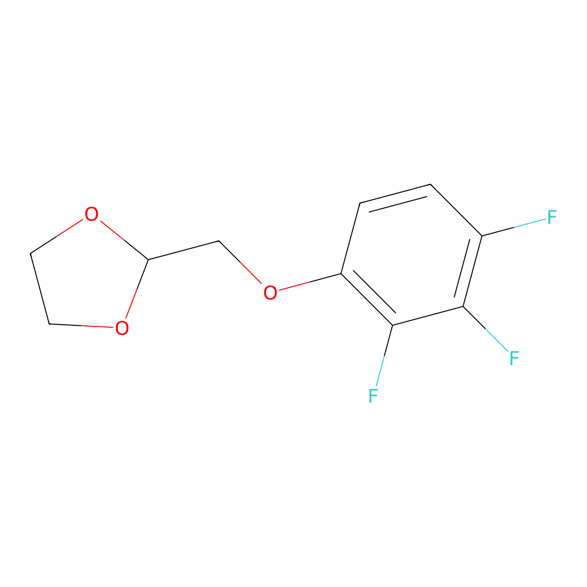 2-(2,3,4-Trifluoro-phenoxy)methyl-1,3-dioxolane molecular structure, CAS 1443347-79-2