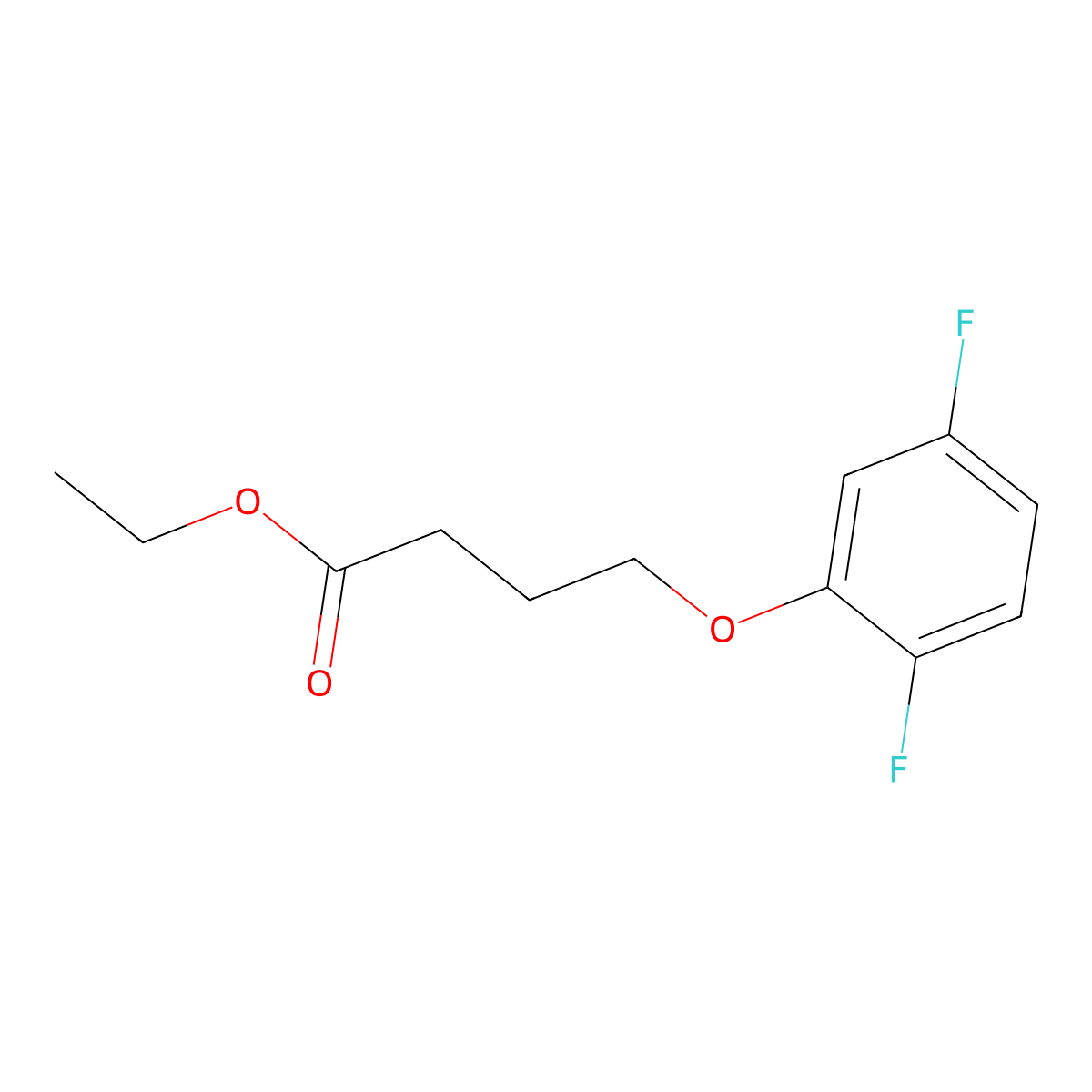 Ethyl 4-(2,5-difluoro-phenoxy)butanoate molecular structure, CAS 1443347-83-8