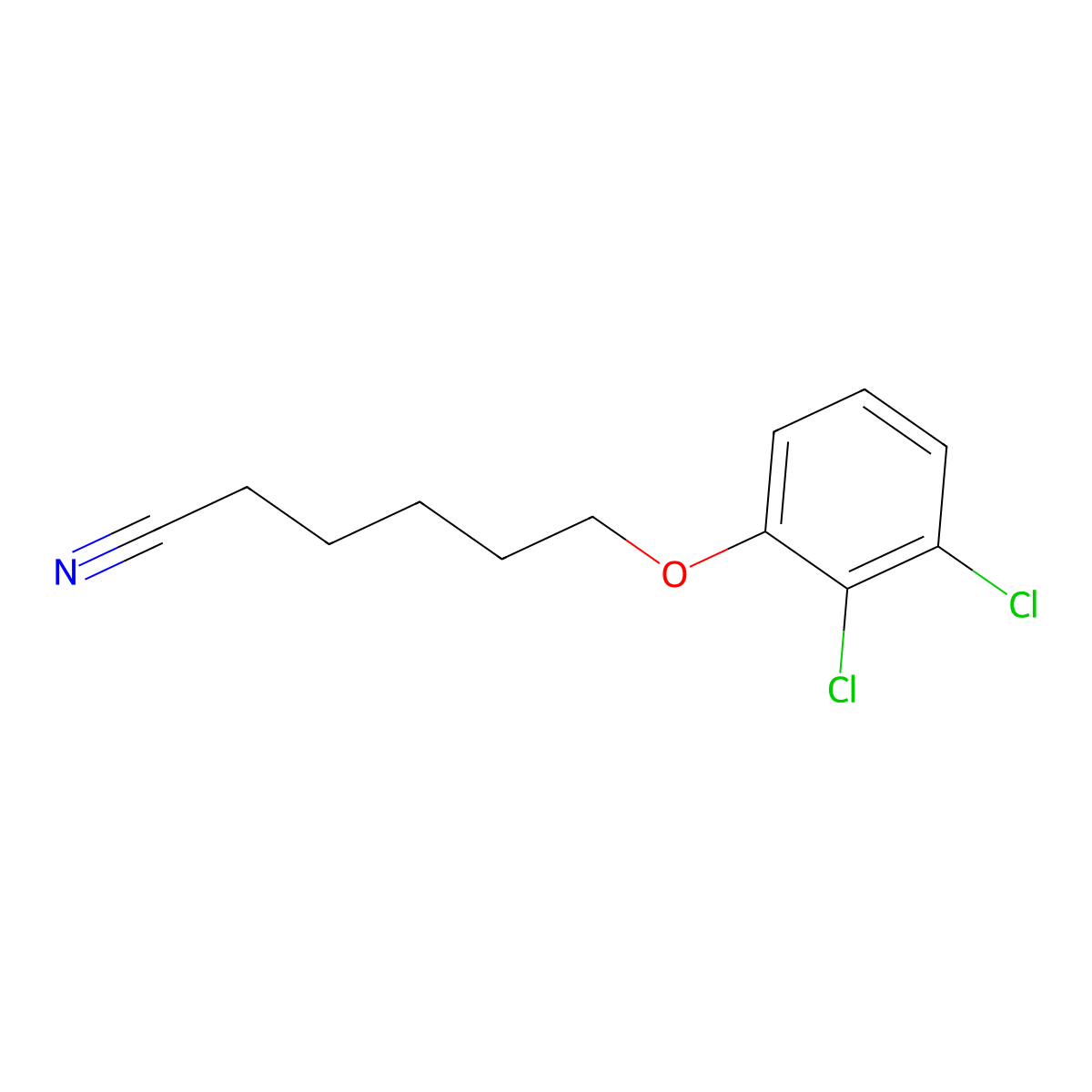 6-(2,3-Dichloro-phenoxy)hexanenitrile molecular structure, CAS 1443347-91-8