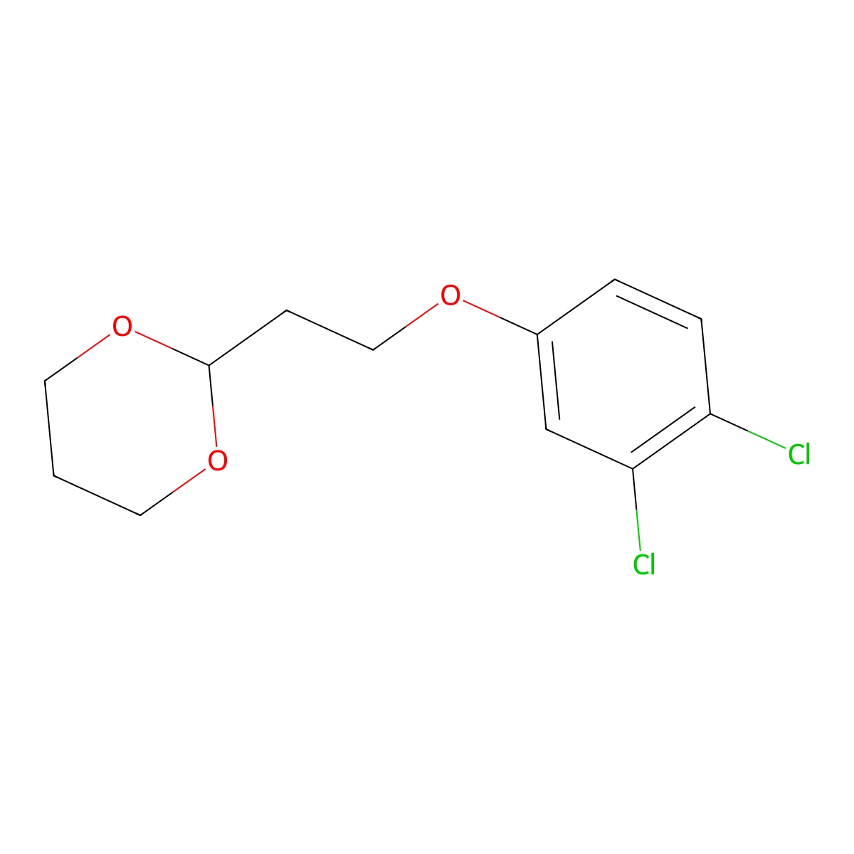 2-[2-(3,4-Dichloro-phenoxy)ethyl]-1,3-dioxane molecular structure, CAS 1443348-01-3