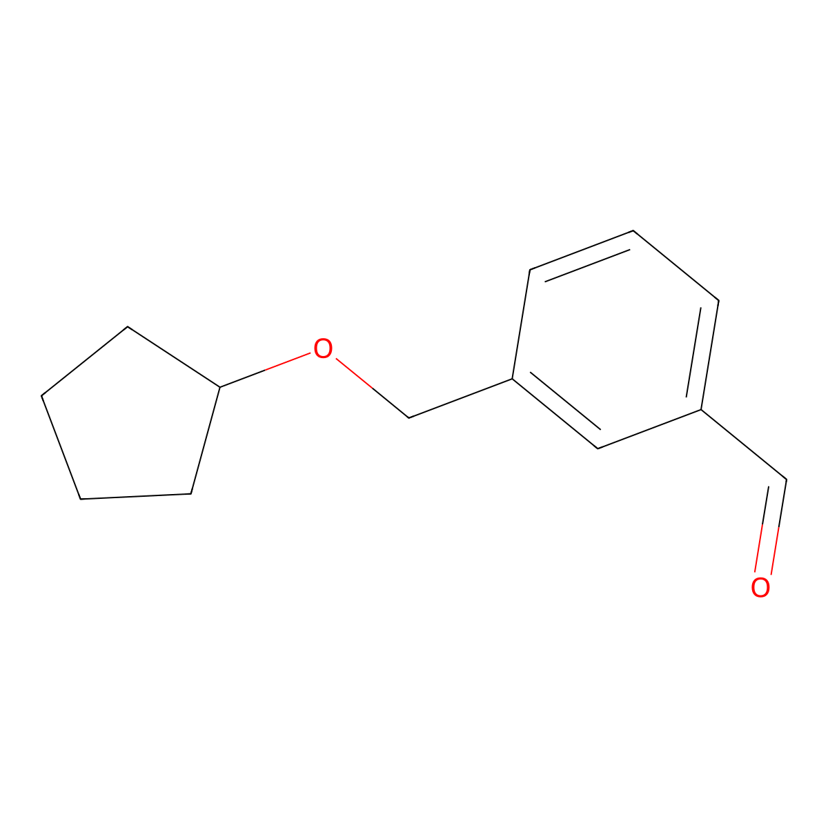 3-[(Cyclopentyloxy)methyl]benzaldehyde molecular structure, CAS 1443348-02-4