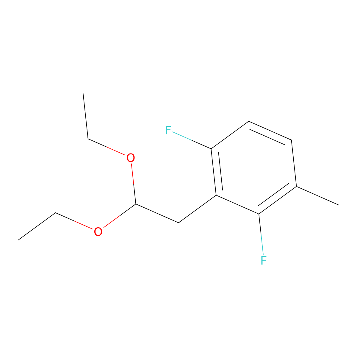 2-(2,2-Diethoxyethyl)-1,3-difluoro-4-methylbenzene molecular structure, CAS 1443348-03-5