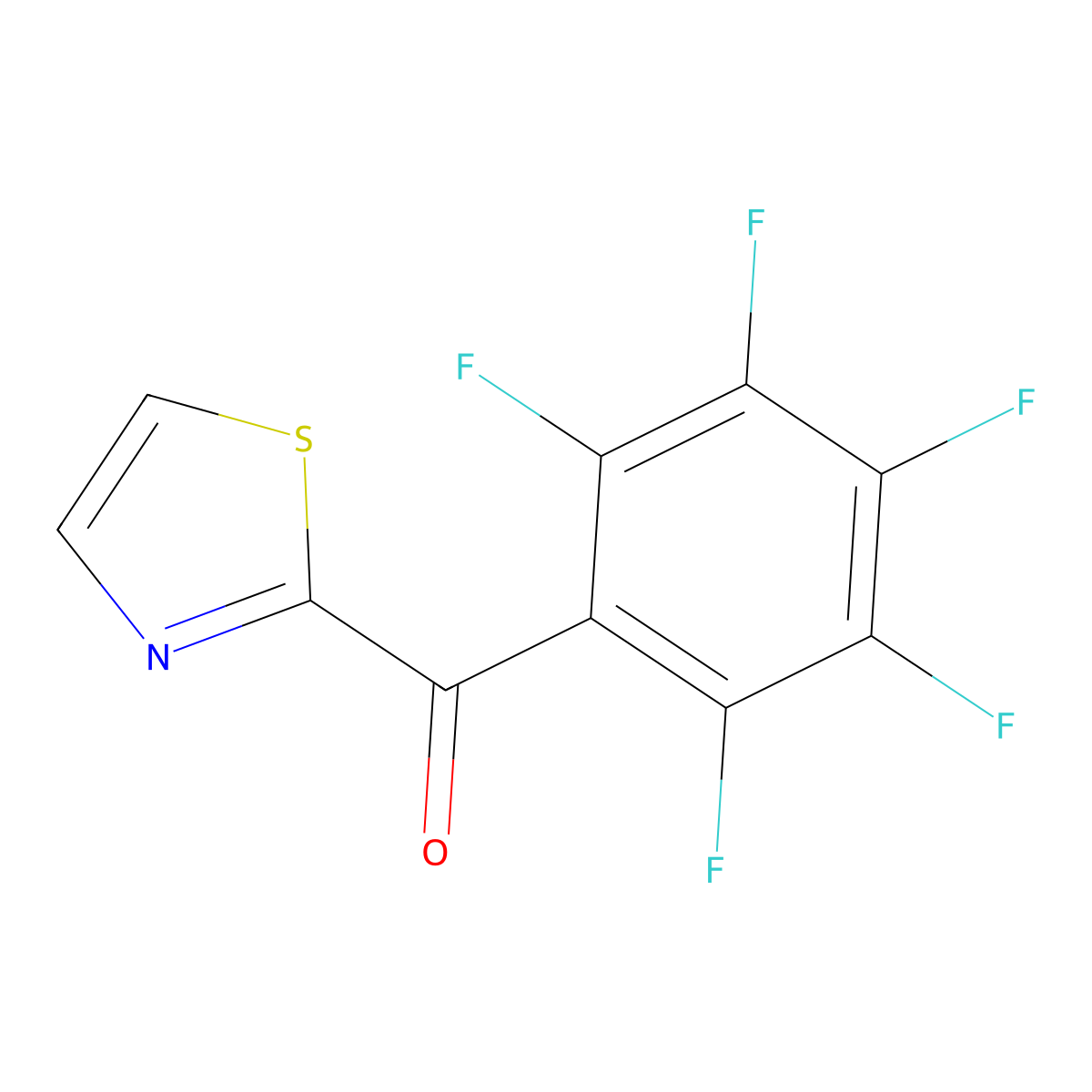 2-(Pentafluorobenzoyl)thiazole molecular structure, CAS 1443348-04-6