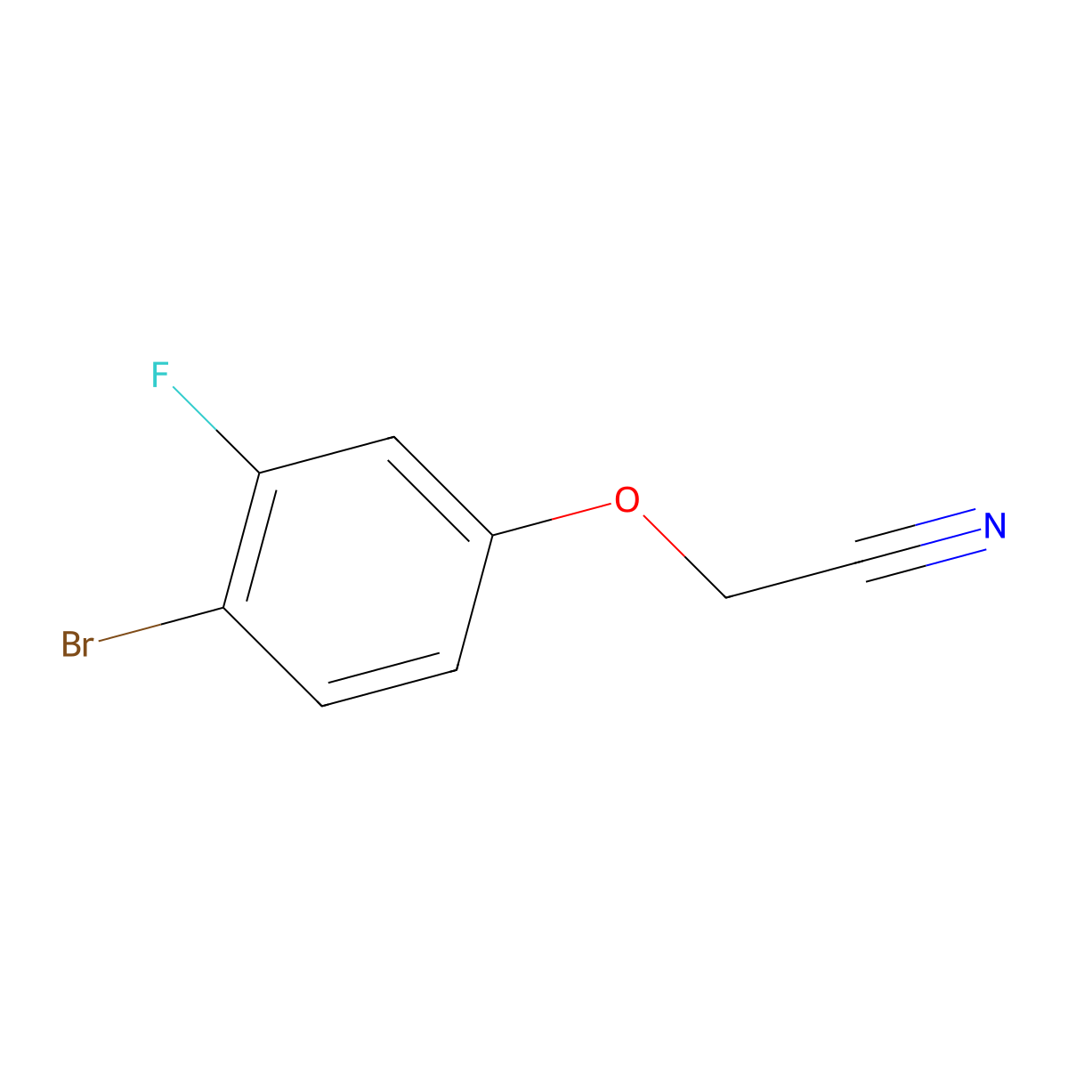 2-(4-Bromo-3-fluorophenoxy)acetonitrile molecular structure, CAS 1443348-13-7