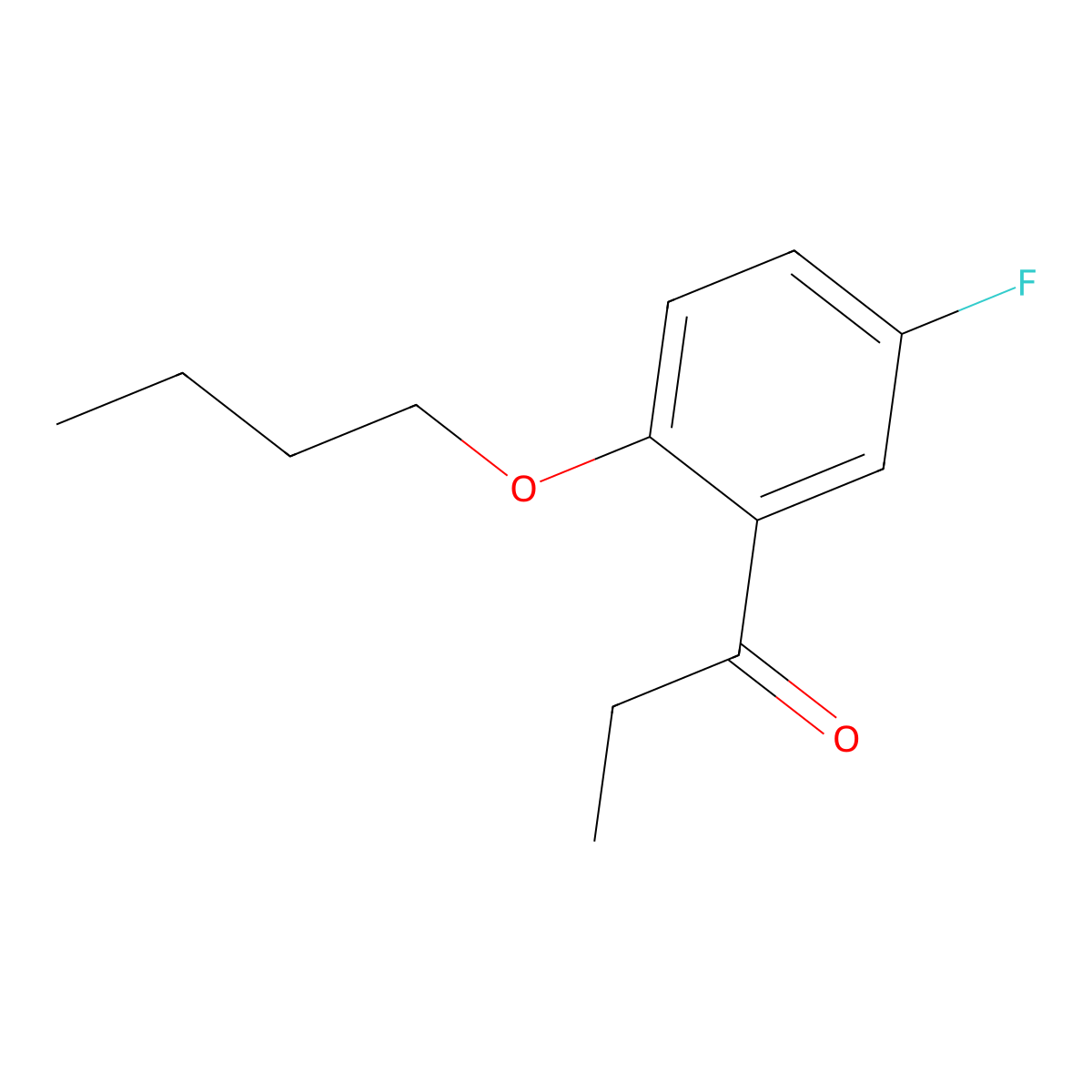 1-(2-Butoxy-5-fluorophenyl)propan-1-one molecular structure, CAS 1443348-17-1